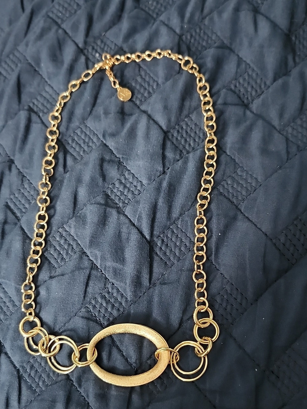 Gold Link Statement Necklace - Designer Style